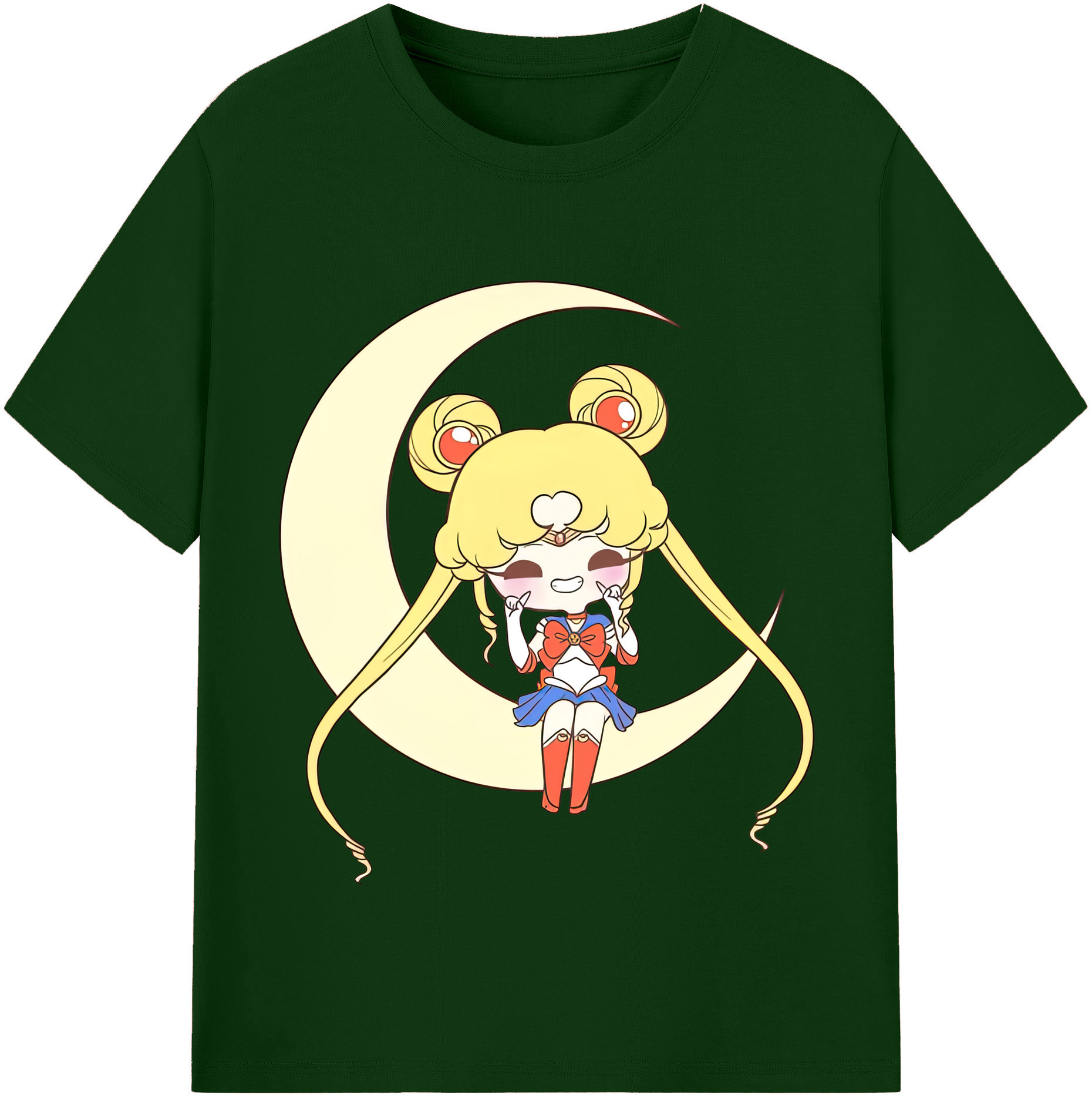 （画像用） 美少女戦士セーラームーン 月野 うさぎ つきの うさぎ Sailor Moon Tsukino Usagi 綿100％半袖Tシャツ（フロントプリント）